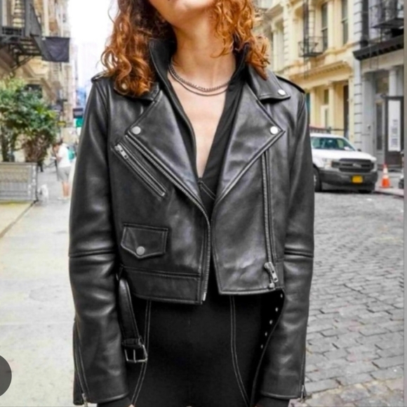 Rebecca Minkoff black leather moto jacket - Picture 5 of 14